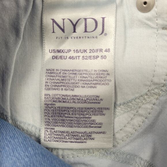 NYDJ Marilyn Edgewater Straight Ankle Jeans size 16 - Picture 16 of 16